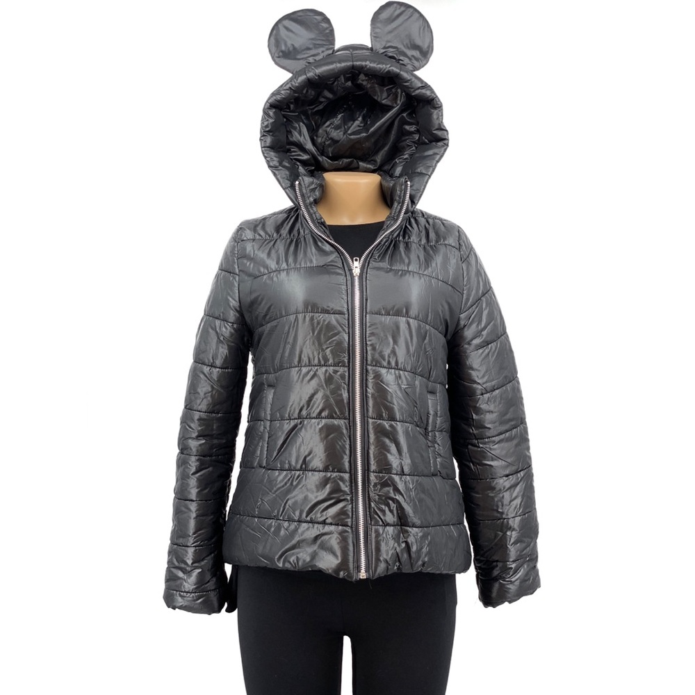 Zara Mickey Ears Hood Puffer Coat - Picture 1 of 7